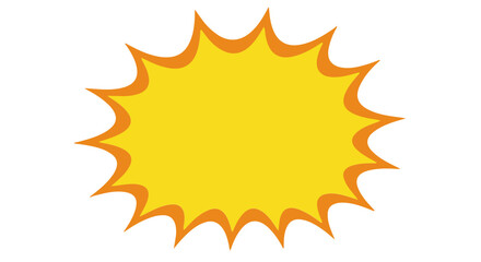A simple cartoon illustration of an explosion, featuring yellow and orange colors.