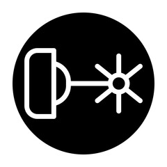 Laser Sensor Vector Glyph Icon Design