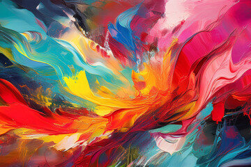 Abstract art colorful watercolor painting of abstract modern art Hand painted brush stroke on white paper texture wallpaper background.