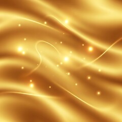Fototapeta premium Golden light waves shimmering elegance in seamless fluid motion