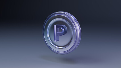 광택나는 보라색 플라스틱과 실버로 만든 이벤트 포인트