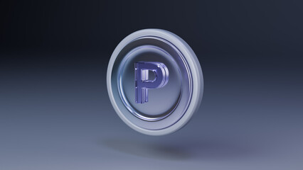 광택나는 보라색 플라스틱과 실버로 만든 이벤트 포인트