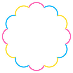 ポップなフレーム、枠、デコレーション素材