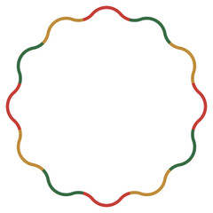 ポップなフレーム、枠、デコレーション素材、クリスマスカラー