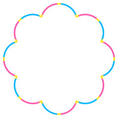 ポップなフレーム、枠、デコレーション素材