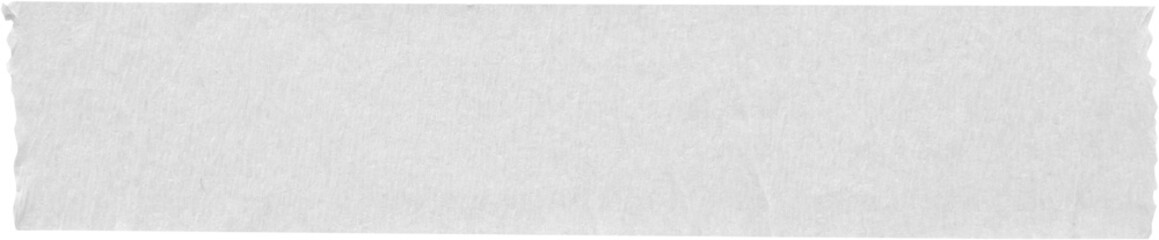 White adhesive paper tape isolated on white background