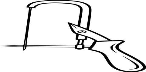 Fototapeta premium vector illustration of a black and white tool