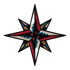 Obraz premium Colorful Star Design Isolated on Transparent Background