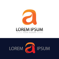 Creative modern letter A vector logo design symbol for branding identity