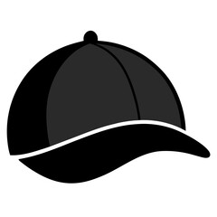 Beautiful  black cap vector icon on white background.