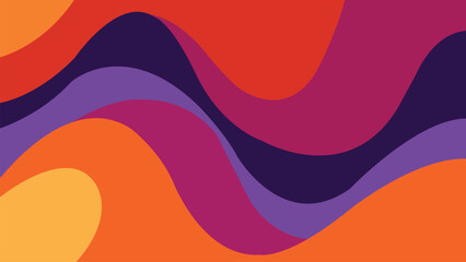 Colorful wave pattern vector with flowing lines, vibrant orange curves, and abstract shapes for a modern business backdrop