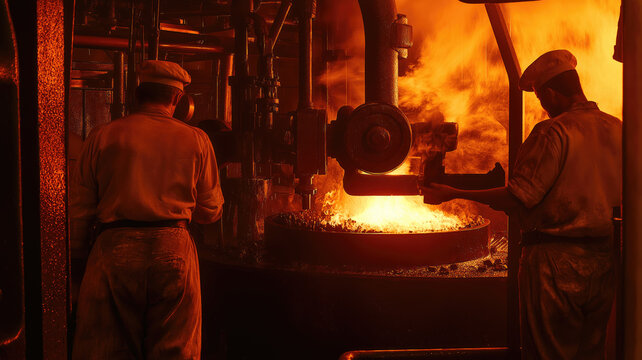 Steamboat Engine Room Labor in Blistering Heat