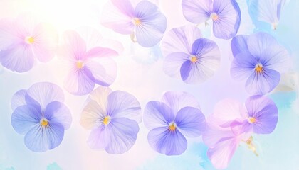 Soft Pastel Pansy Petals Impression