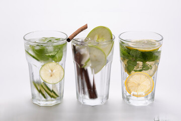 mojito cocktail on white background