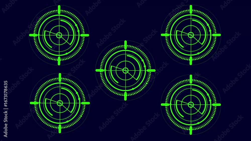 Poster digital technology hud element radio wave futuristic digital technology hud element glowing radio wa