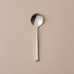 Elegant metal teaspoon for beverage stirring and formal dining utensil collection