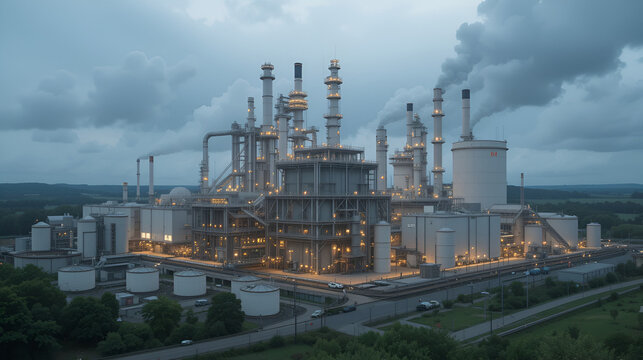 industrial carbon capture facility to reduce the CO2