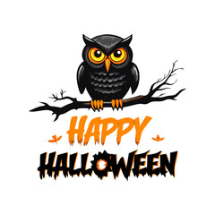 halloween background with owl