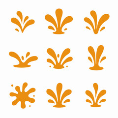 Abstract orange splash pattern design for background or decoration