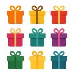 Colorful Gift Boxes with Bows for Celebration