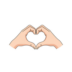 Fototapeta premium A simple and clean icon illustration of two hands forming a heart shape. This scalable image is perfect for representing love copy