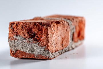 Brick on white background