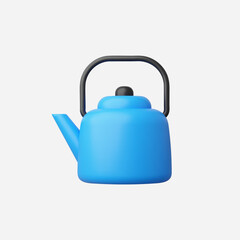 3d Realistic Teapot icon vector Illustration