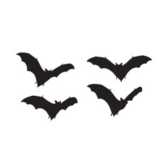 Bat Silhouette Vector for Halloween, Wildlife, and Nocturnal Concepts