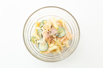 マカロニサラダ　白バック