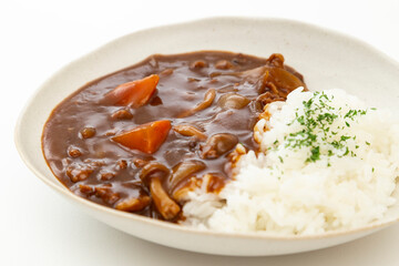 ハヤシライス　白バック