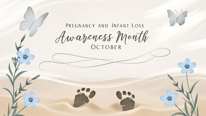 Pregnancy and infant loss awareness month (SIDS) is observed every year in October, to honor and remember those who have lost a child during pregnancy or in infancy. ai generative