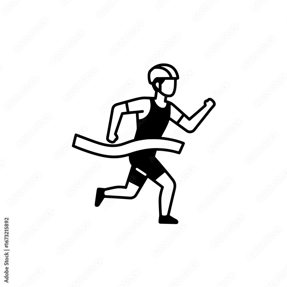 Poster running person with transparent background