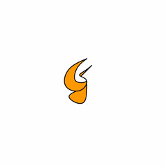 vector fire icon Minimalist stork