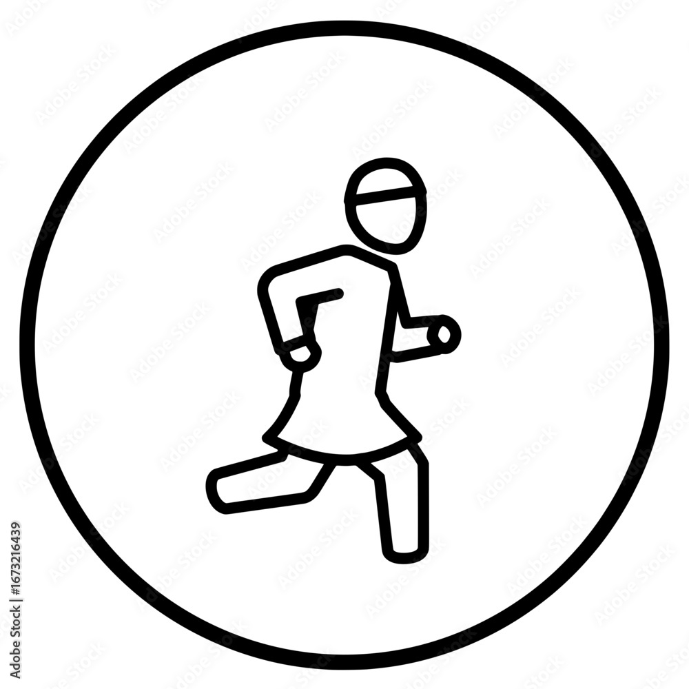 Poster running person icon with transparent background