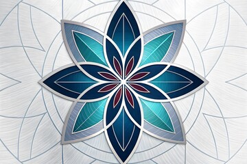 Symmetrical Abstract with High-Tech Geometric Design