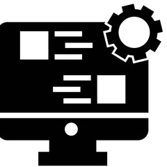 computer monitor with gear