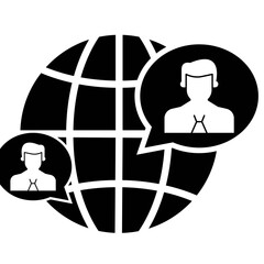 businessman with globe