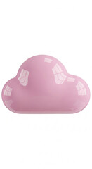 Obraz premium Digital 3D illustration of cute pastel cloud with polished surface 