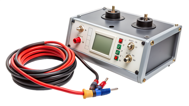 Industrial Electronic Testing Device on transparent background