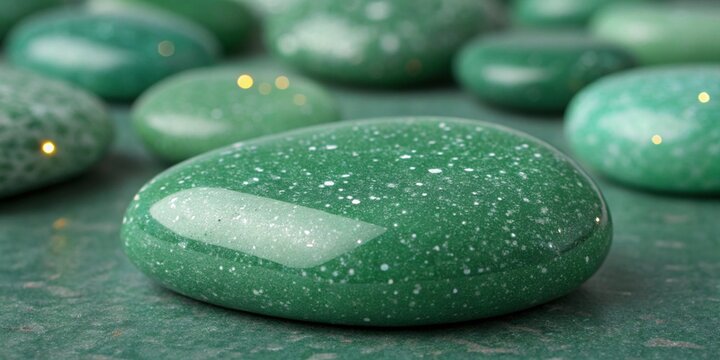 closeup of green avanturine stone