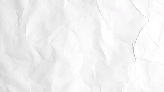 Seamless loop animation of a white wrinkled paper texture. Perfect for creative projects.Crumpled paper stop motion