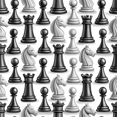 chess pieces isolated on white
