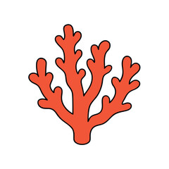 Obraz premium coral reef element on white background.eps