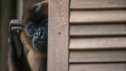 young monkey portrait