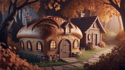 Cozy bread house