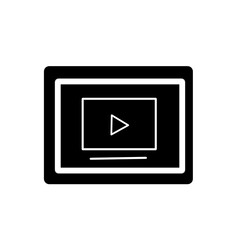 black and white square play buttons