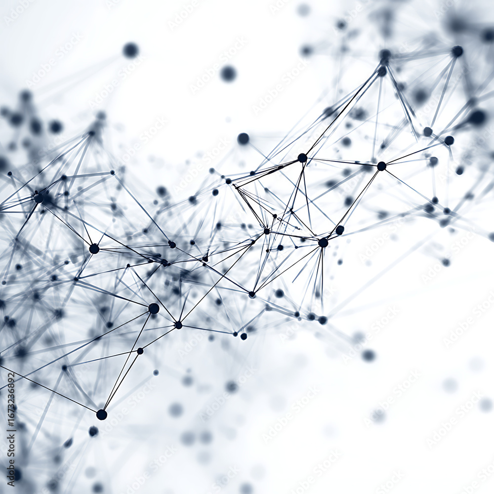 Aufkleber abstract network connections and data visualization, representing modern technology, innovation, and