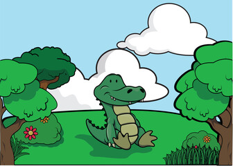 Cute Animal Wallpaper Vector illustration Design