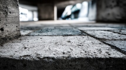Close Up View Of Grey Concrete Floor