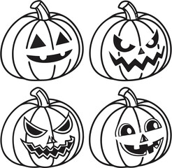 halloween pumpkin set